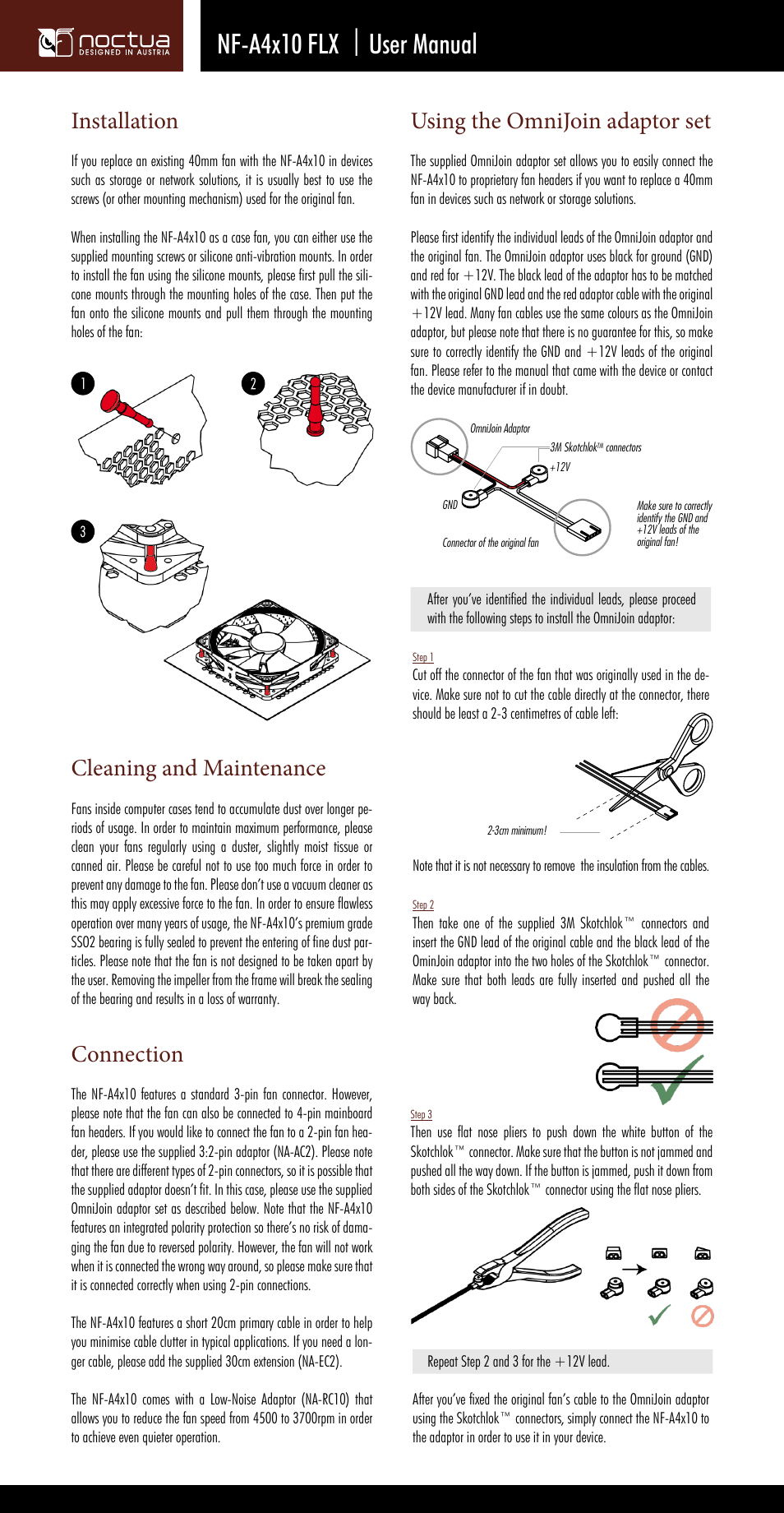 Noctua NF-A4x10 FLX User Manual | 2 pages