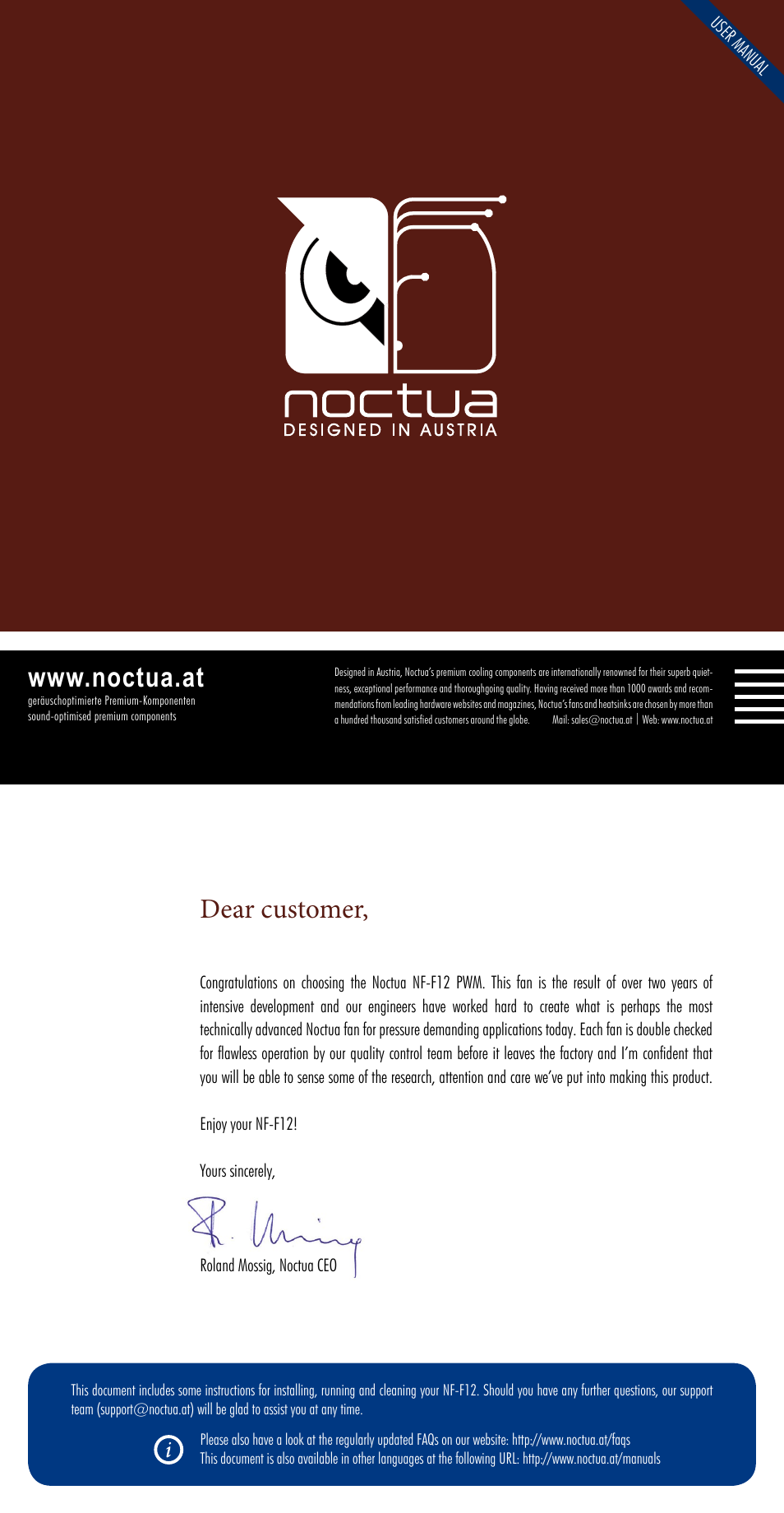 Noctua NF-F12 PWM User Manual | 2 pages