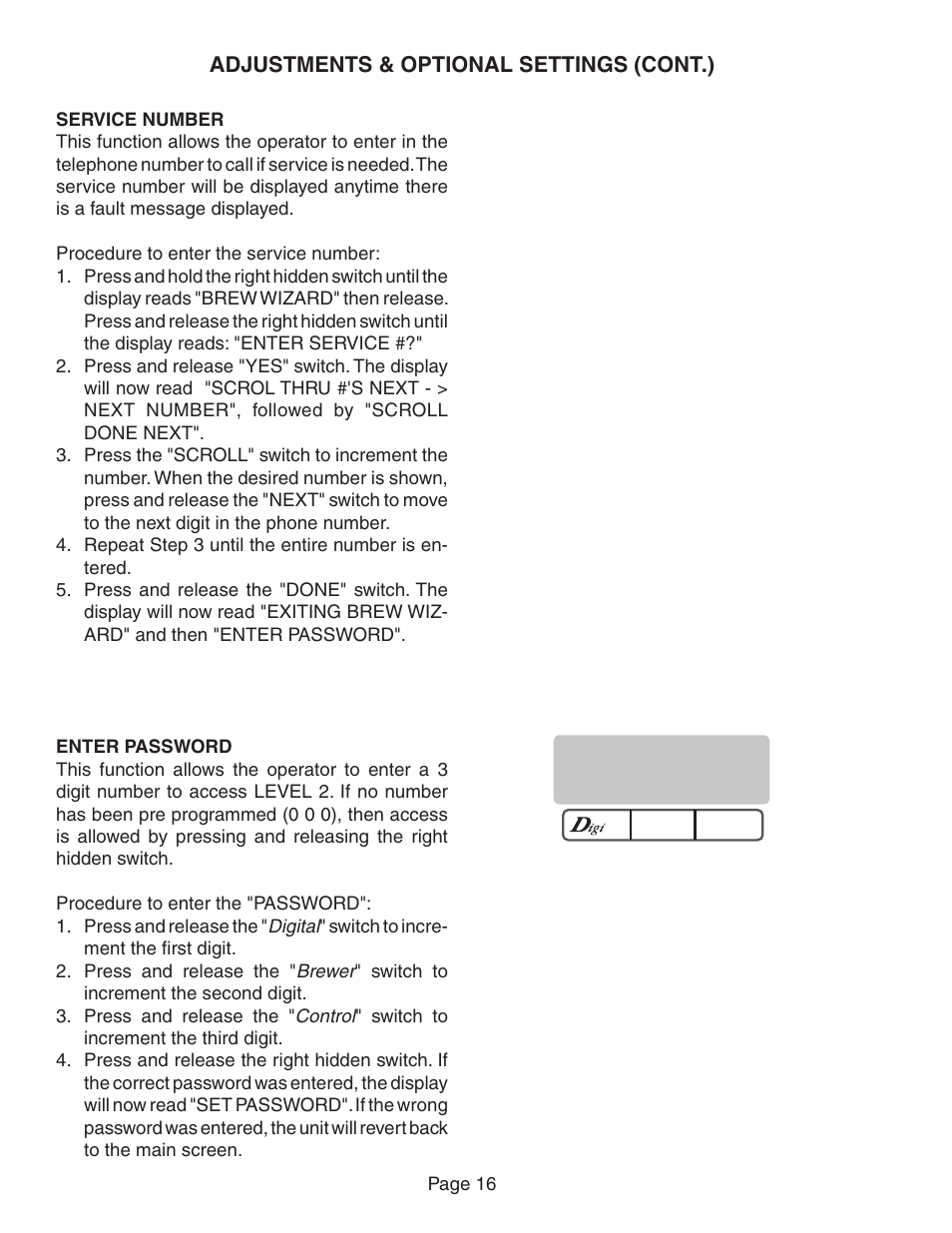 Bunn Axiom Series User Manual | Page 16 / 26