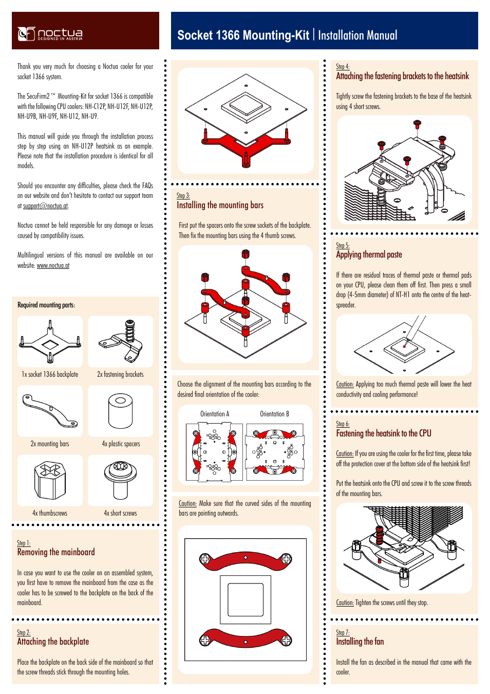 Noctua LGA1366 Mounting-K User Manual | 1 page