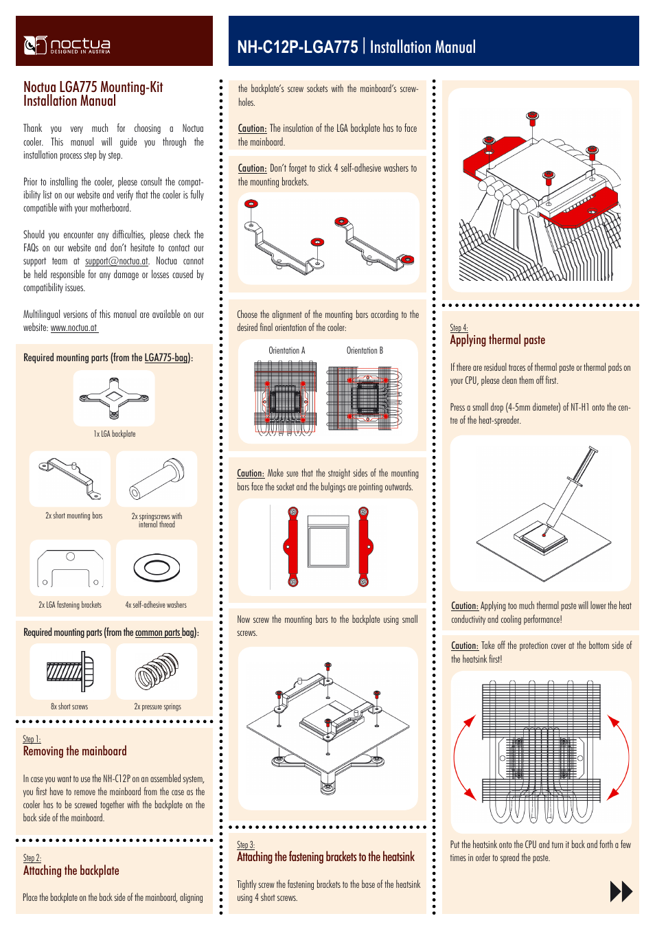 Noctua NH-C12P User Manual | 4 pages