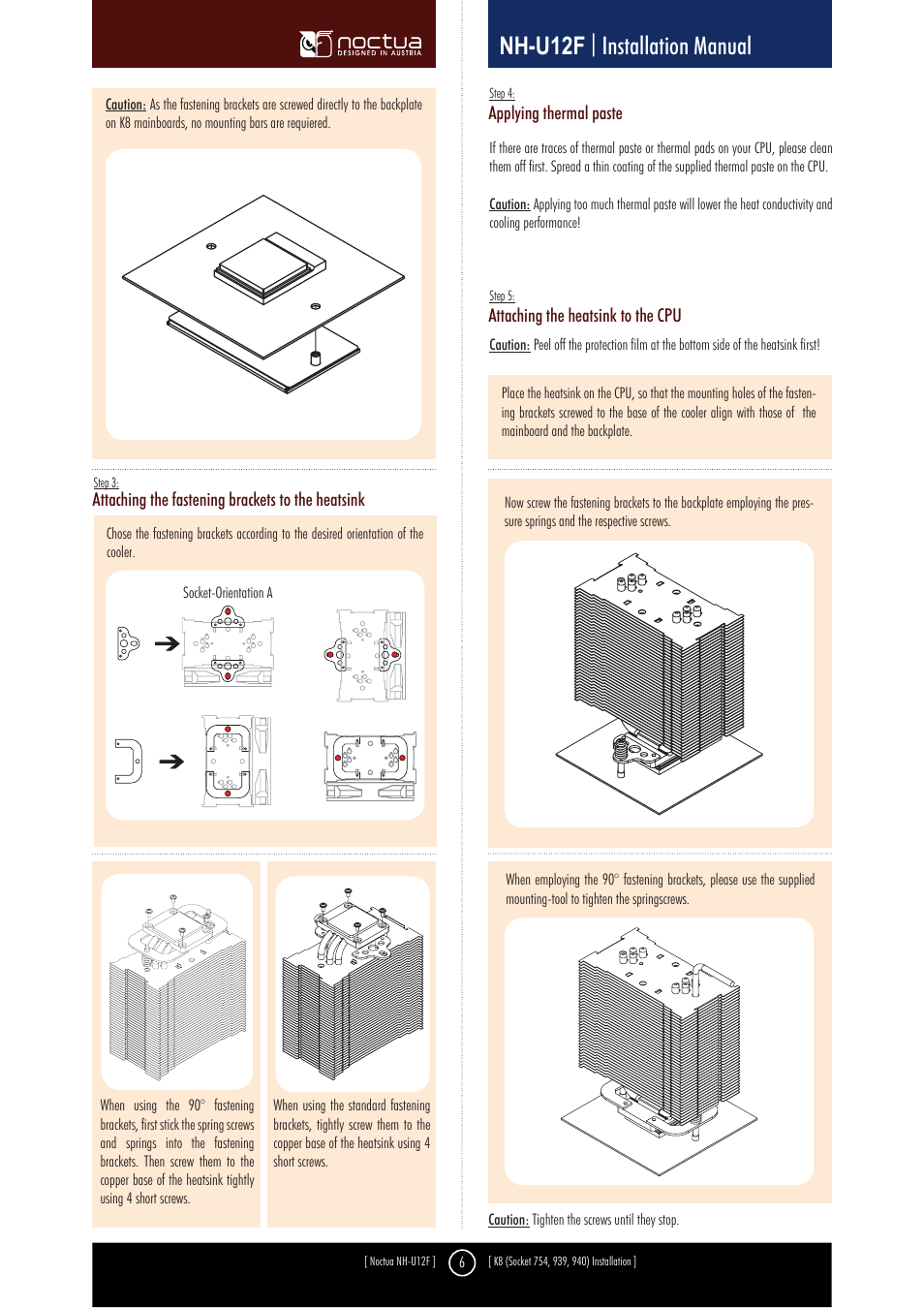Nh-u12f | installation manual | Noctua NH-U9F User Manual | Page 6 / 10