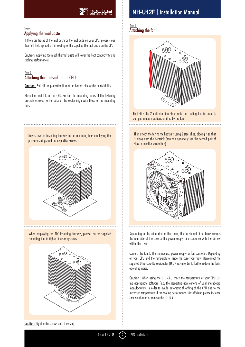 Nh-u12f | installation manual | Noctua NH-U9F User Manual | Page 9 / 10