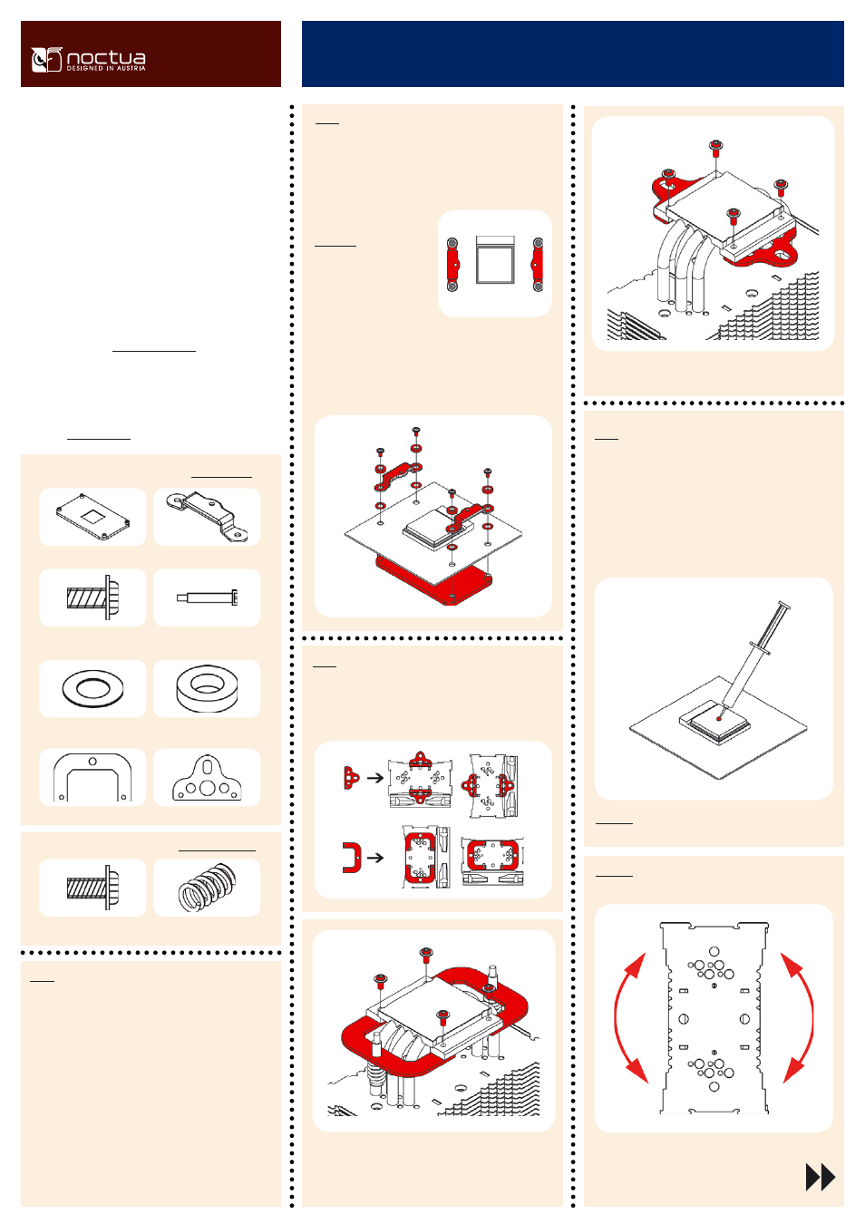 Nh-u12p-am2(+) | installation manual, Rev. 1.1, Noctua am2(+) mounting-kit installation manual | Noctua NH-U12P User Manual | Page 3 / 4