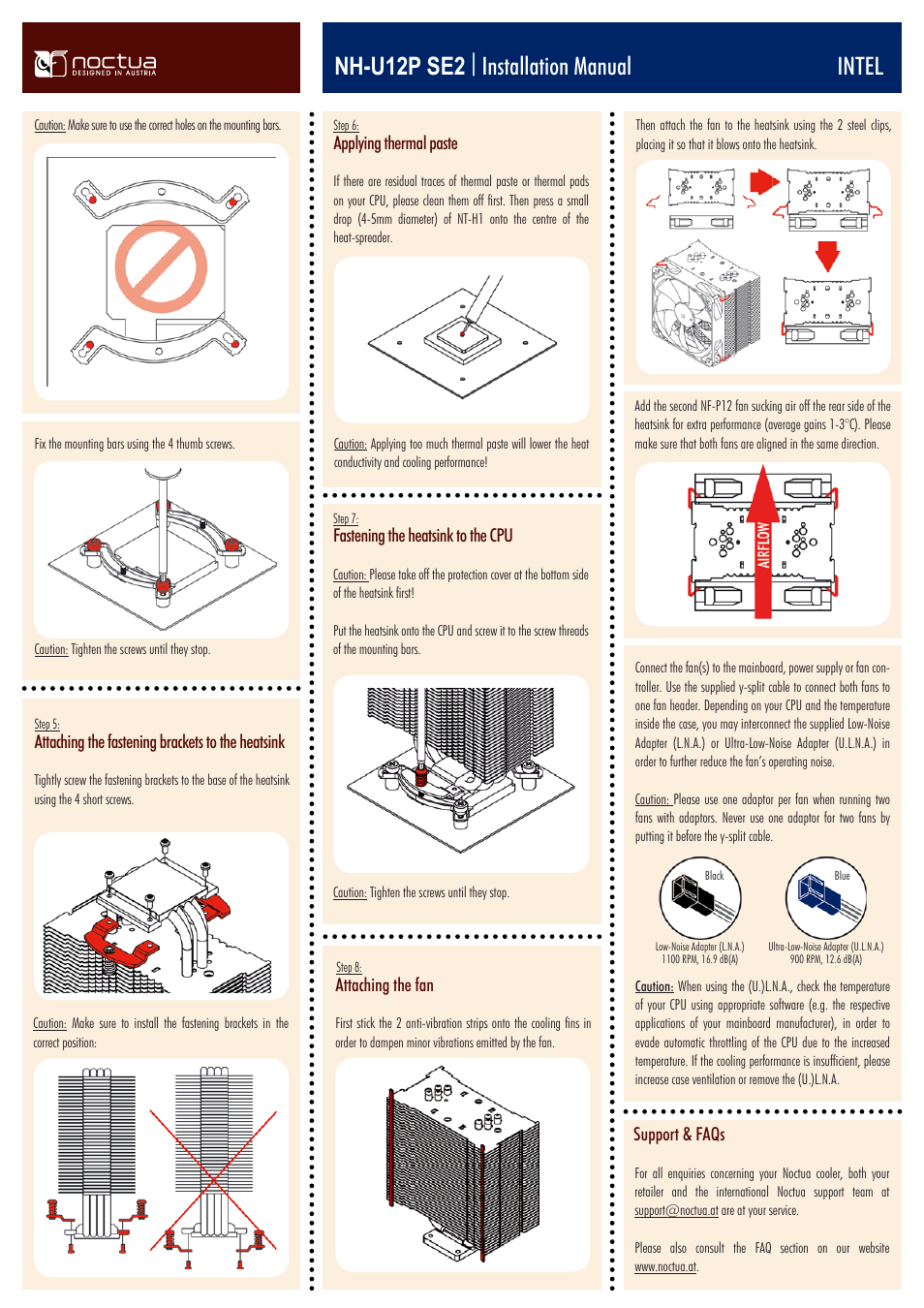 Nh-u12p se2 | installation manual intel | Noctua NH-U12P SE2 User Manual | Page 2 / 4