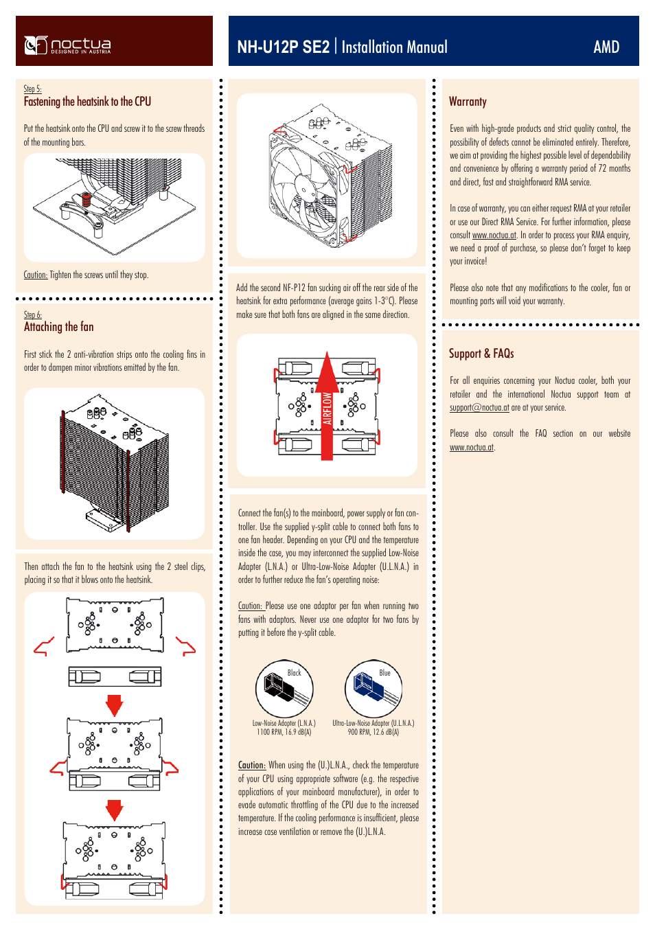 Nh-u12p se2 | installation manual amd | Noctua NH-U12P SE2 User Manual | Page 4 / 4