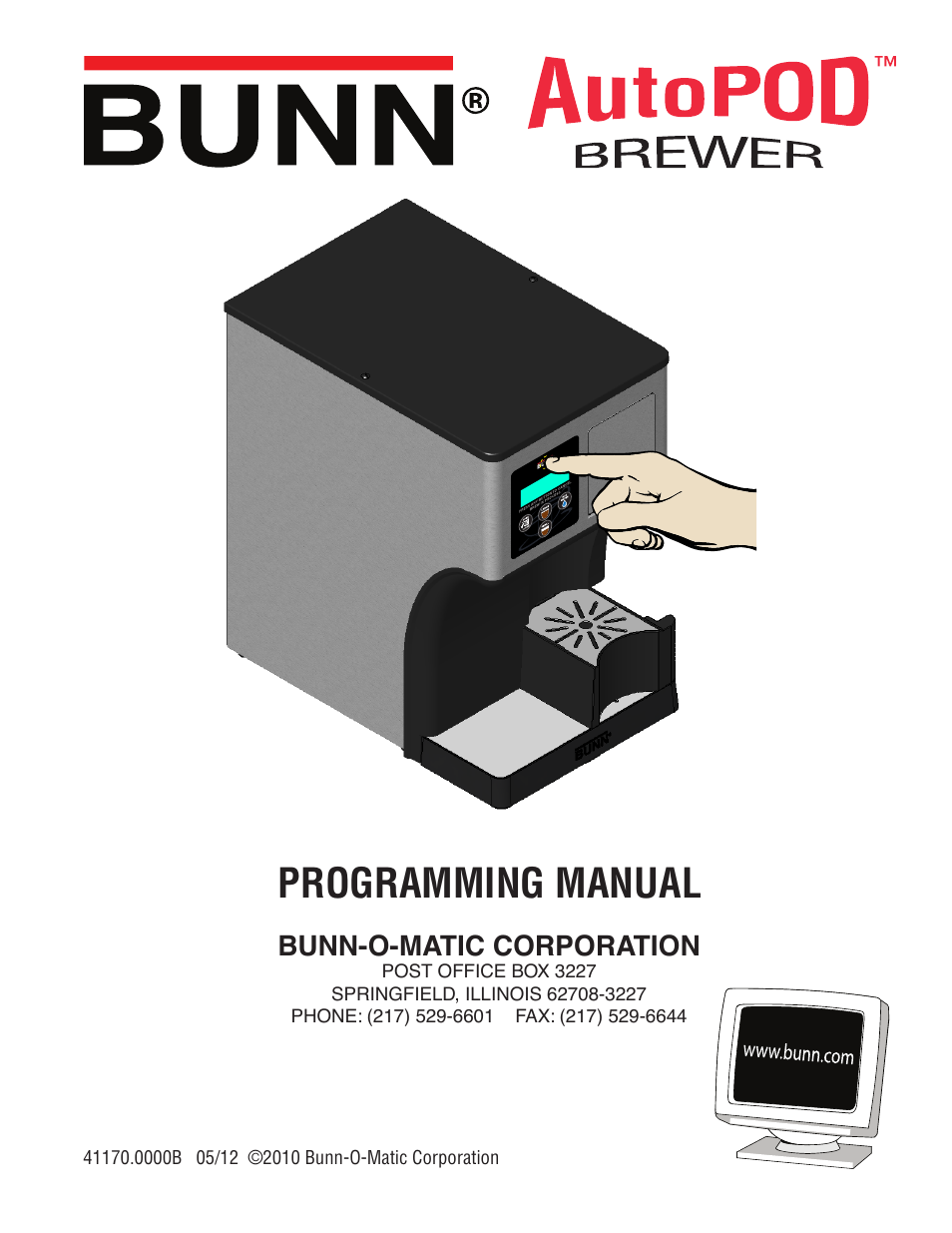 Bunn Autopod Brewer 411701 User Manual | 9 pages