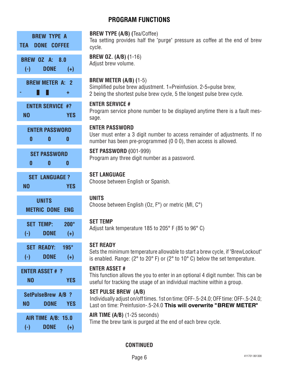 Bunn Autopod Brewer 411701 User Manual | Page 6 / 9