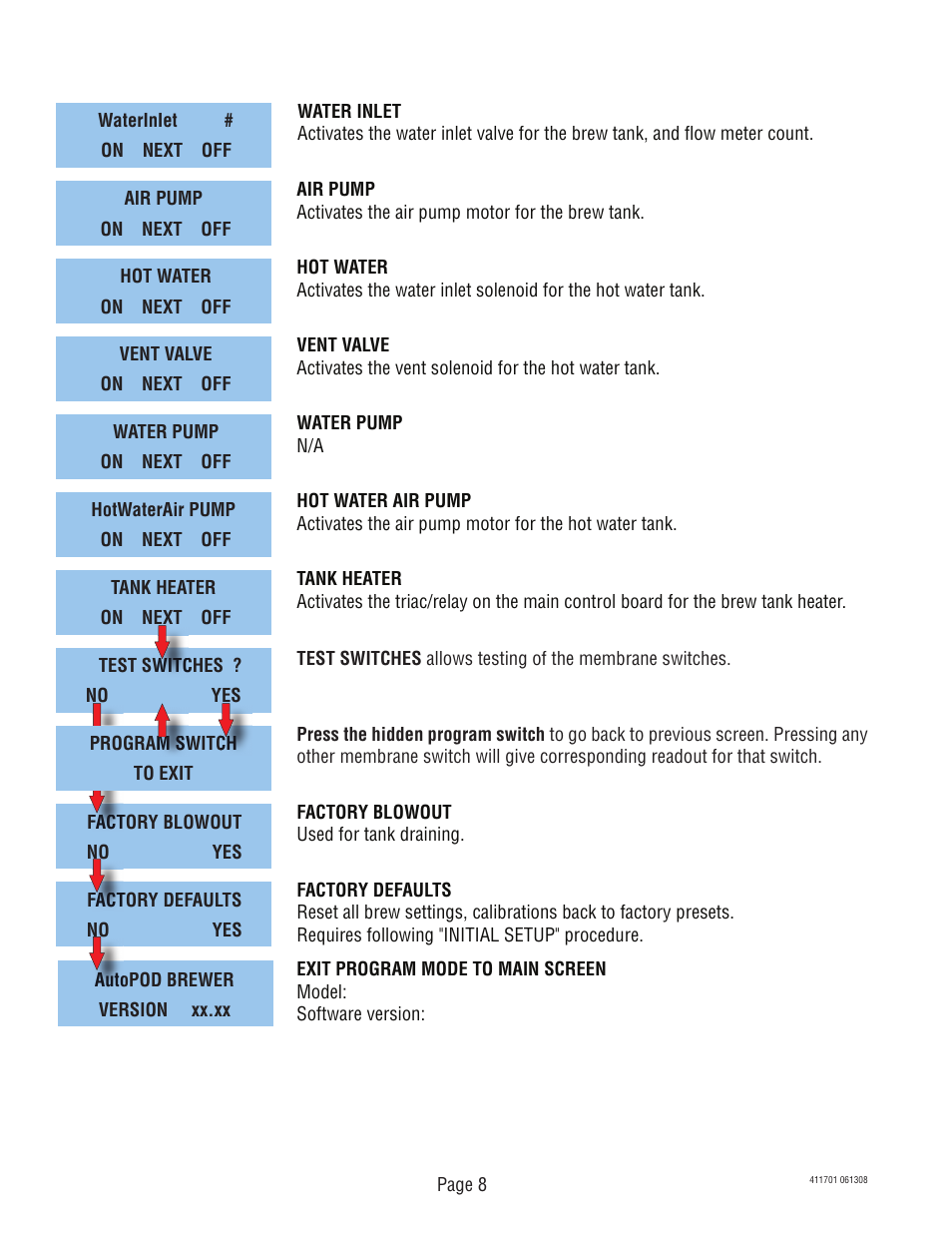 Bunn Autopod Brewer 411701 User Manual | Page 8 / 9