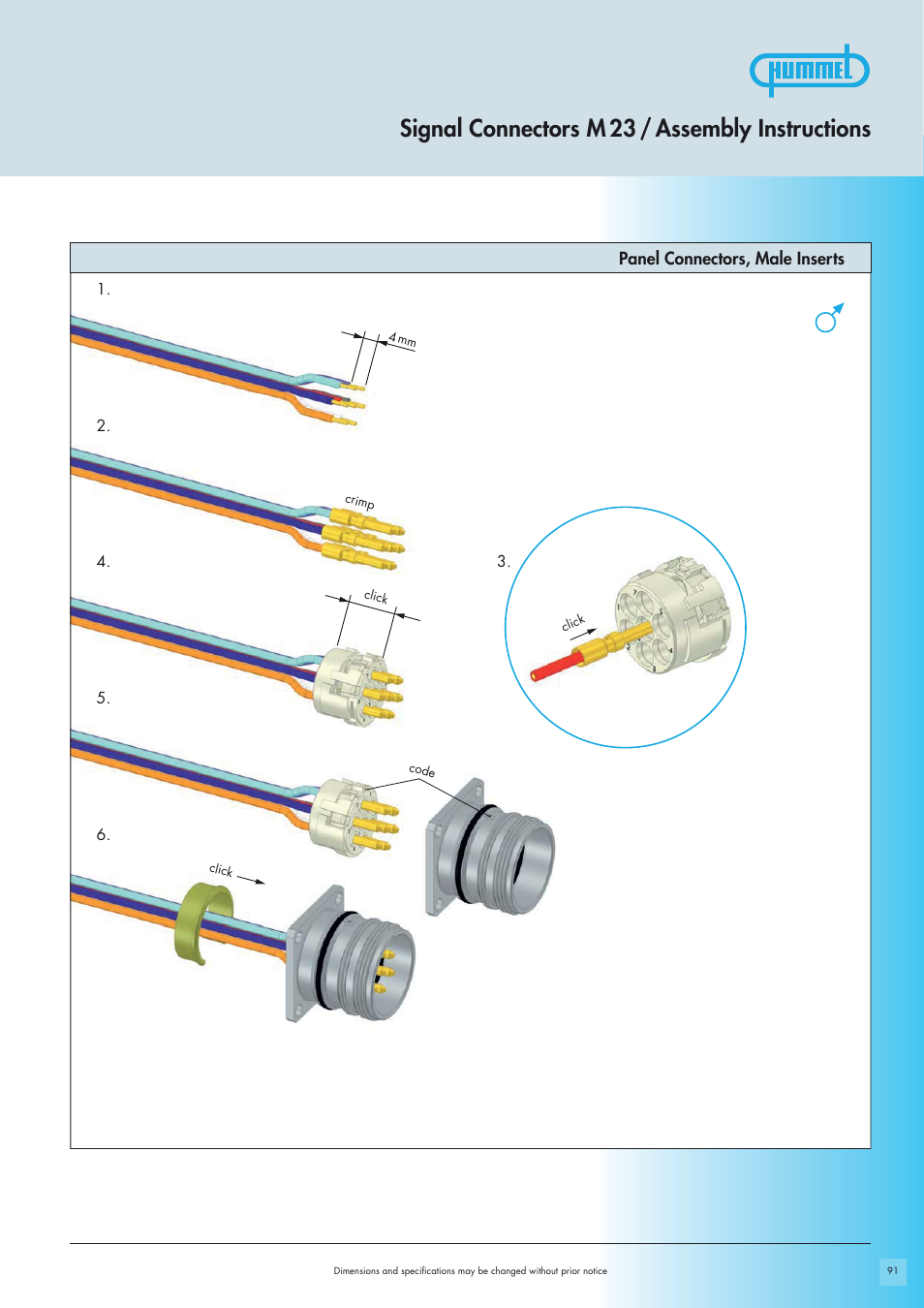 Signal connectors m 23 / assembly instructions | Northern Connectors Hummel M23-Signal - Circular Connectors User Manual | Page 29 / 32