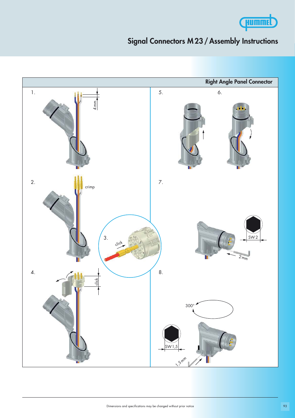 Signal connectors m 23 / assembly instructions | Northern Connectors Hummel M23-Signal - Circular Connectors User Manual | Page 31 / 32