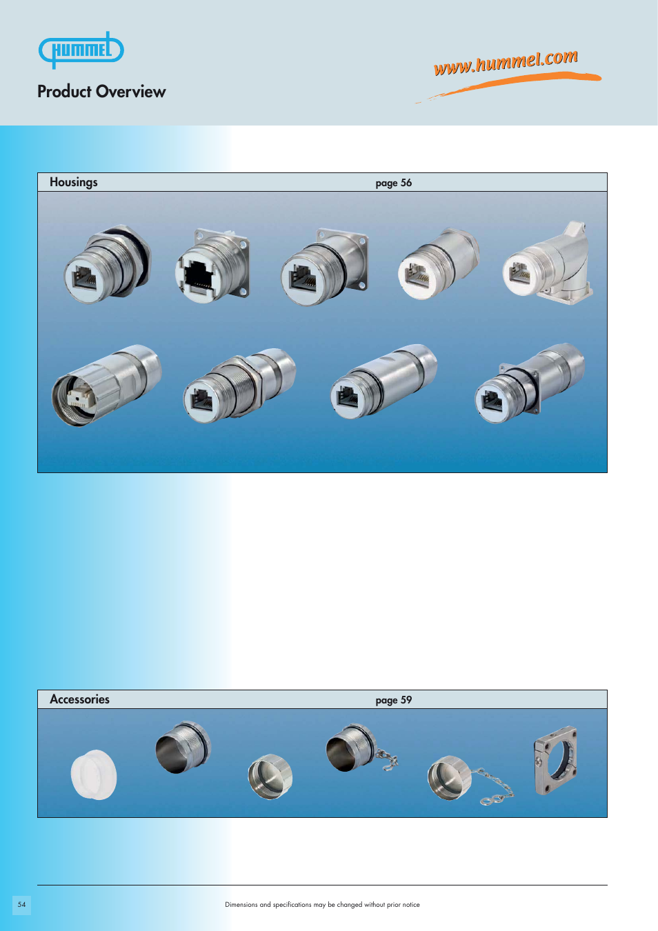 Product overview | Northern Connectors Hummel M23 RJ45 Circular Connectors User Manual | Page 2 / 10