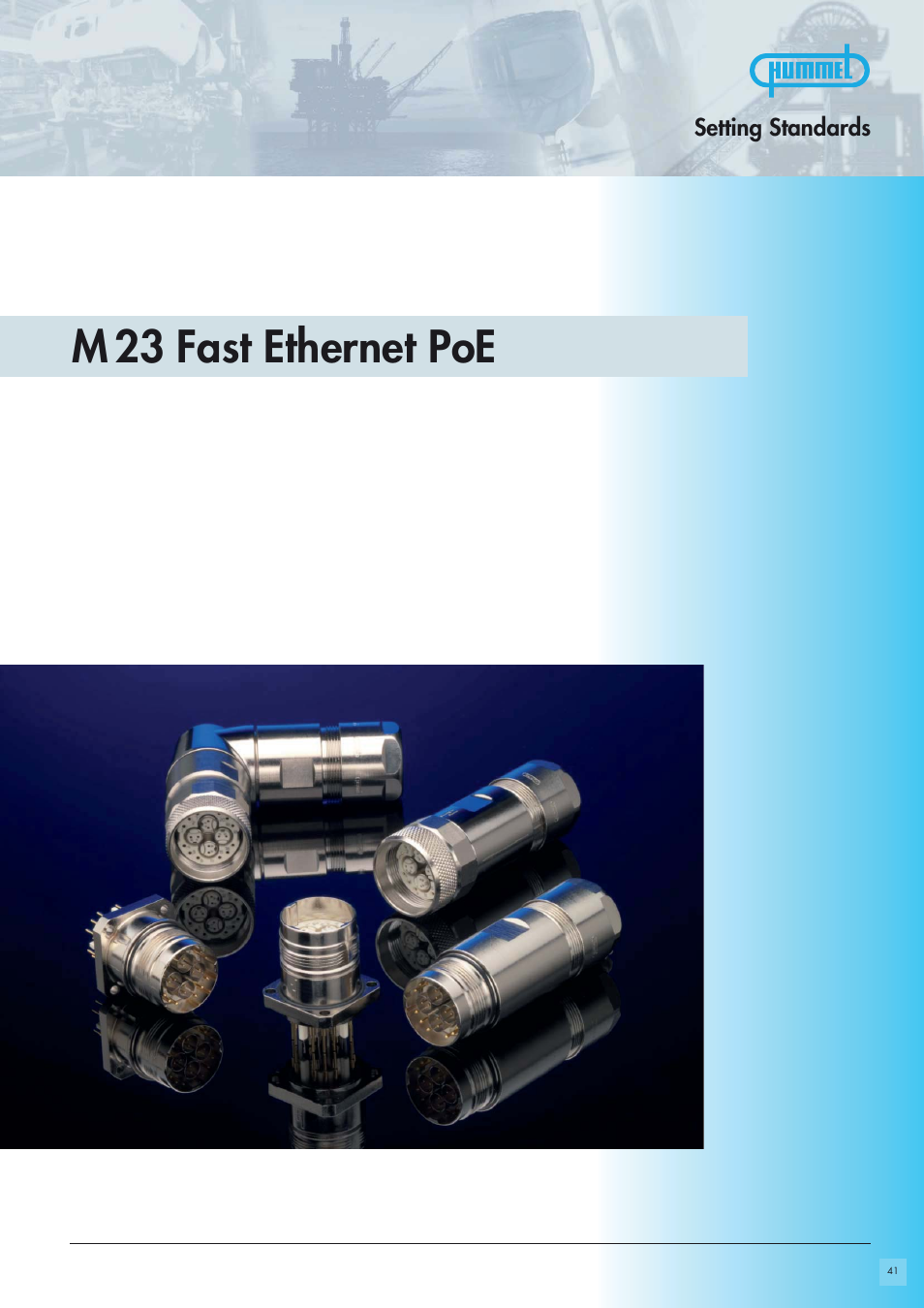 Northern Connectors Hummel M23 Fast Ethernet PoE Circular Connectors User Manual | 12 pages