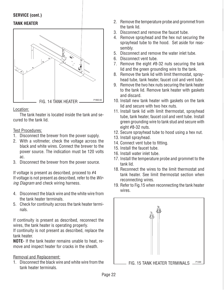 Bunn TWF-EZ User Manual | Page 22 / 26