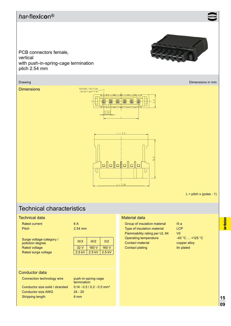 Technical characteristics | Northern Connectors Harting Har-flexicon Connectors User Manual | Page 10 / 34