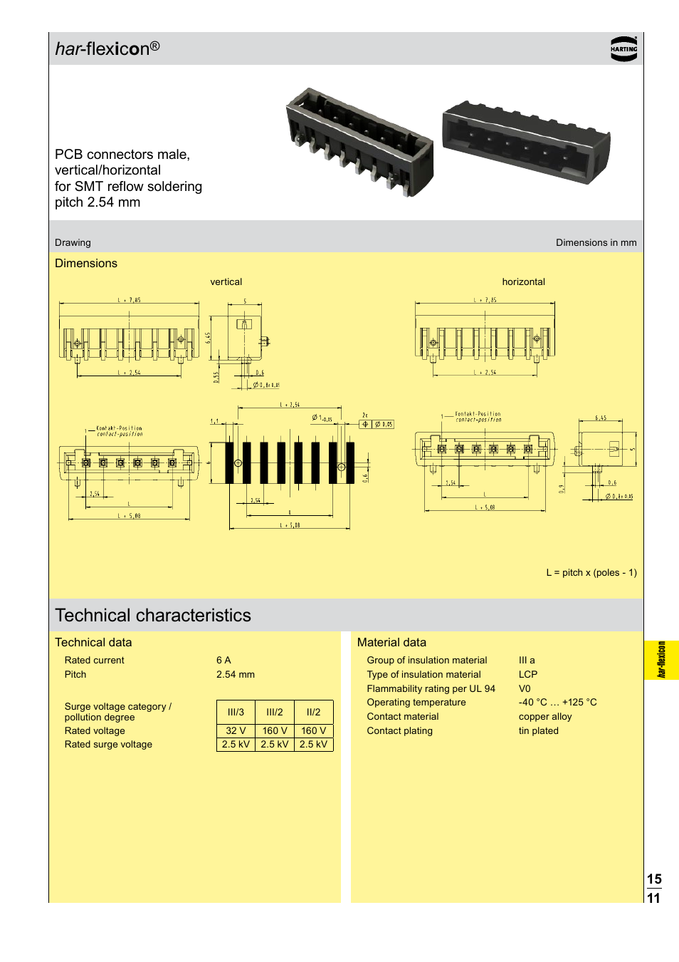 Technical characteristics | Northern Connectors Harting Har-flexicon Connectors User Manual | Page 12 / 34