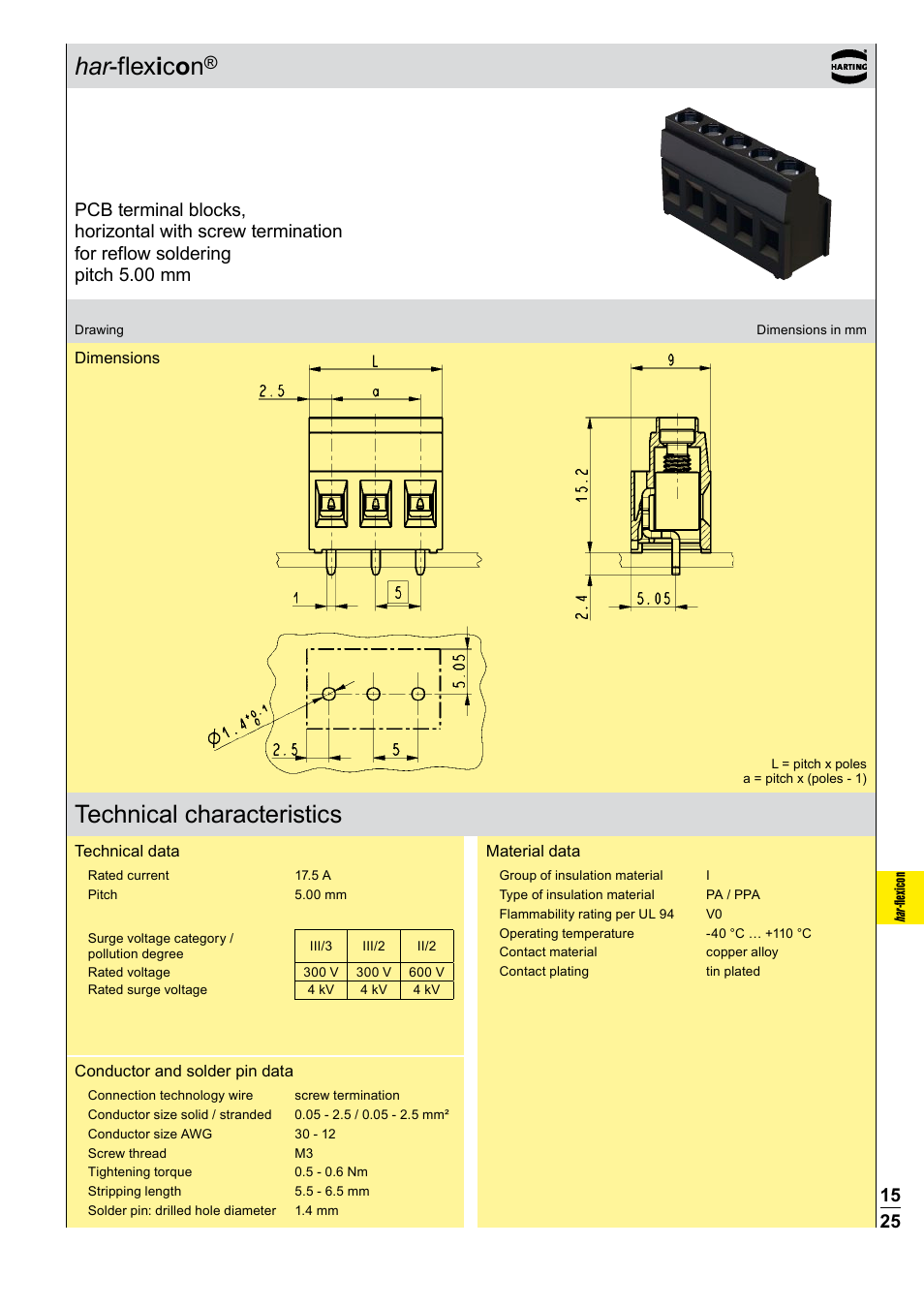 Technical characteristics | Northern Connectors Harting Har-flexicon Connectors User Manual | Page 26 / 34