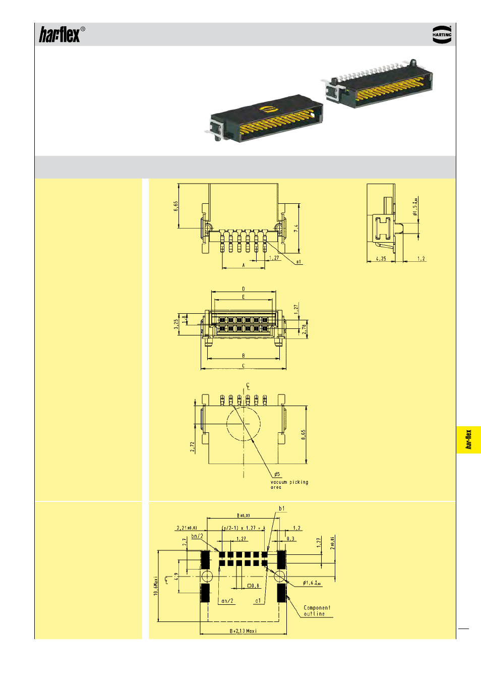 Male connectors, angled | Northern Connectors Harting Har-flex PCB Connectors User Manual | Page 13 / 17