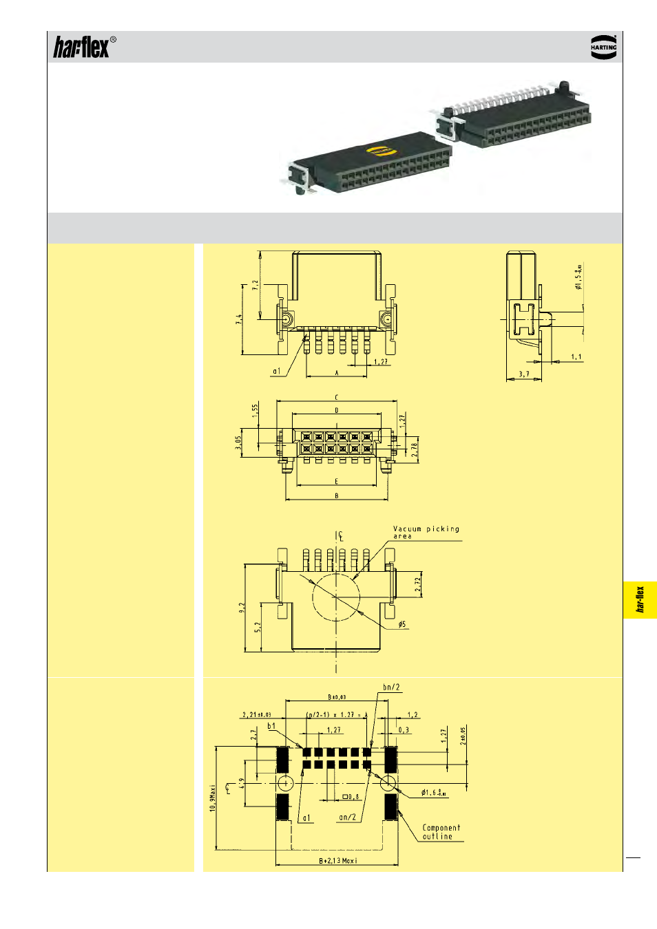 Female connectors, angled | Northern Connectors Harting Har-flex PCB Connectors User Manual | Page 15 / 17