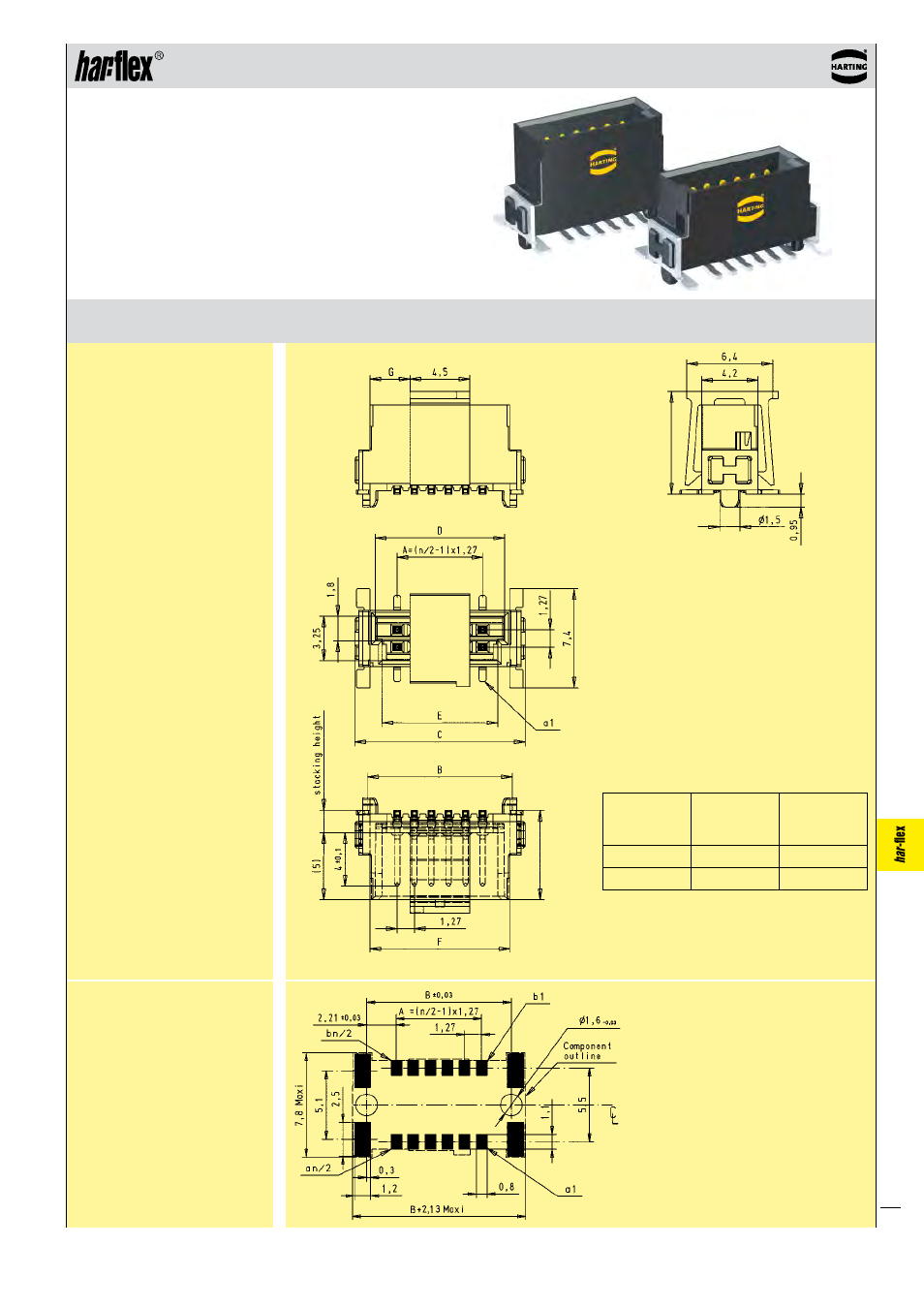 Male connectors, straight | Northern Connectors Harting Har-flex PCB Connectors User Manual | Page 9 / 17