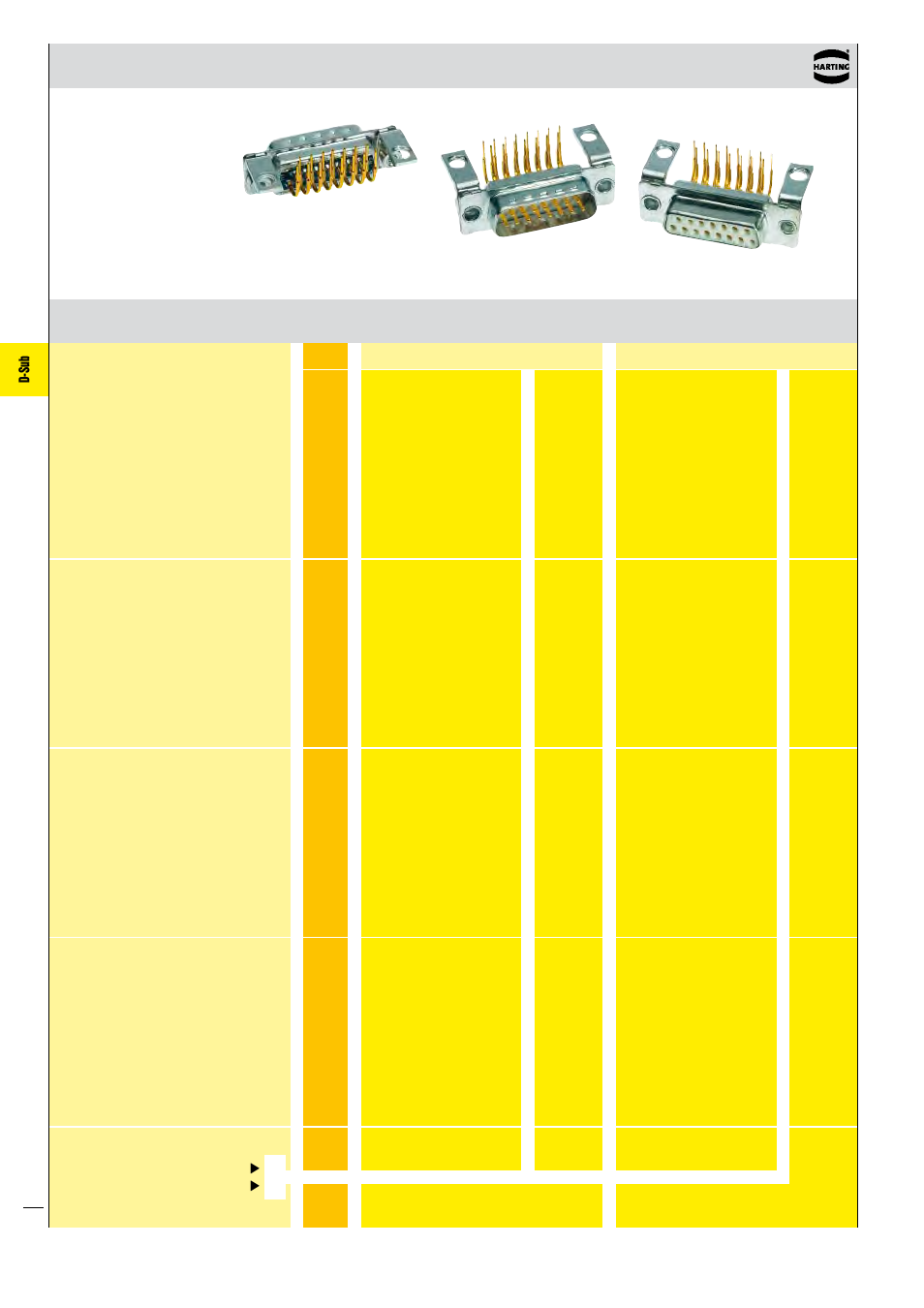 D-sub | Northern Connectors Harting D-sub Connectors, Housings & Accessories User Manual | Page 111 / 203