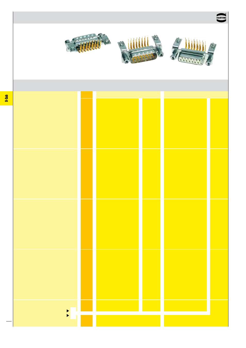 D-sub | Northern Connectors Harting D-sub Connectors, Housings & Accessories User Manual | Page 113 / 203