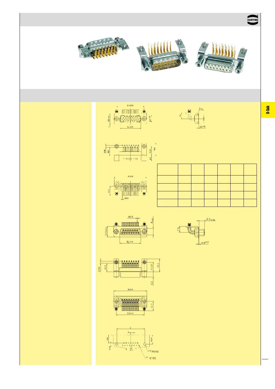 D-sub | Northern Connectors Harting D-sub Connectors, Housings & Accessories User Manual | Page 114 / 203