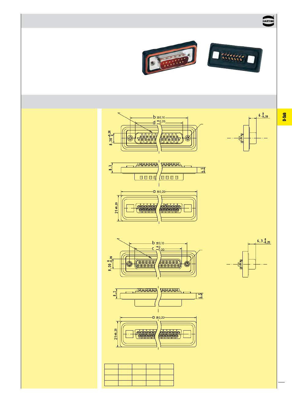 D-sub | Northern Connectors Harting D-sub Connectors, Housings & Accessories User Manual | Page 132 / 203