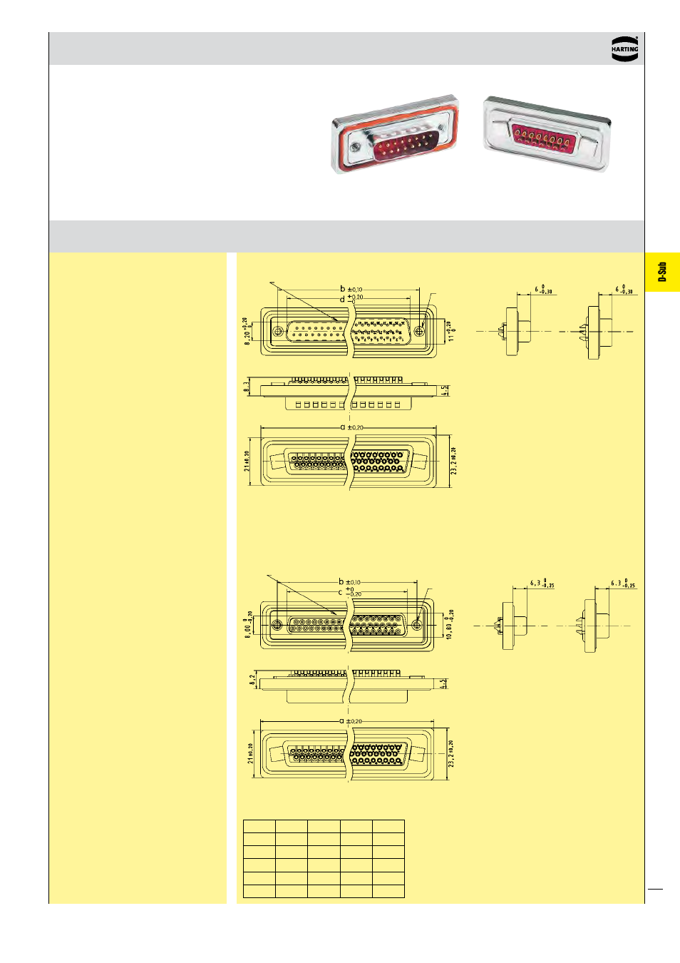 D-sub | Northern Connectors Harting D-sub Connectors, Housings & Accessories User Manual | Page 136 / 203