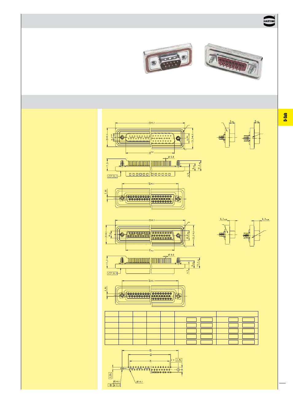 D-sub | Northern Connectors Harting D-sub Connectors, Housings & Accessories User Manual | Page 142 / 203