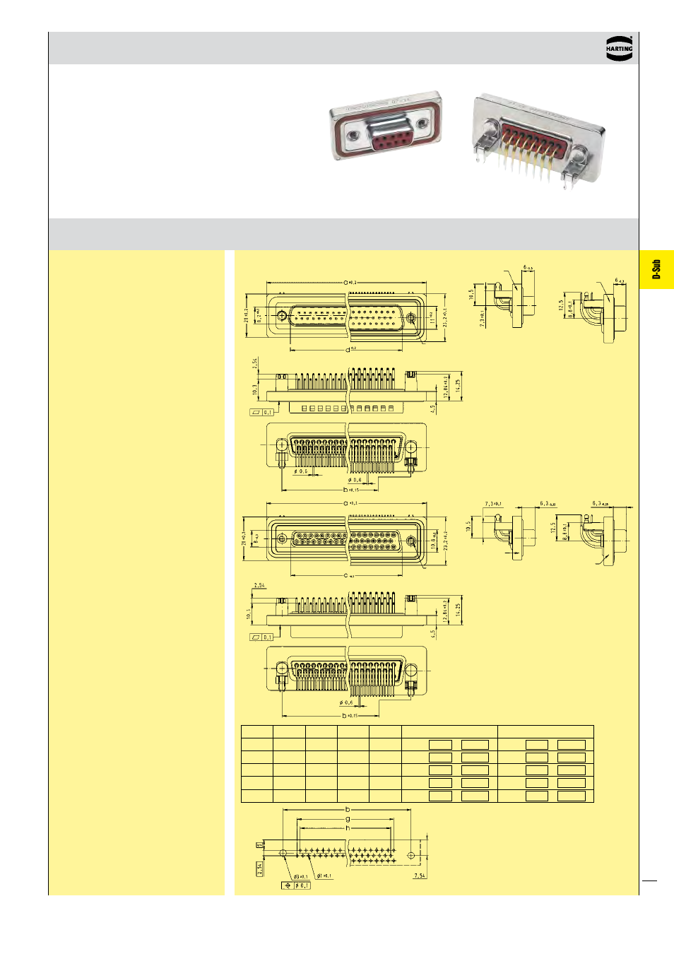 D-sub | Northern Connectors Harting D-sub Connectors, Housings & Accessories User Manual | Page 146 / 203