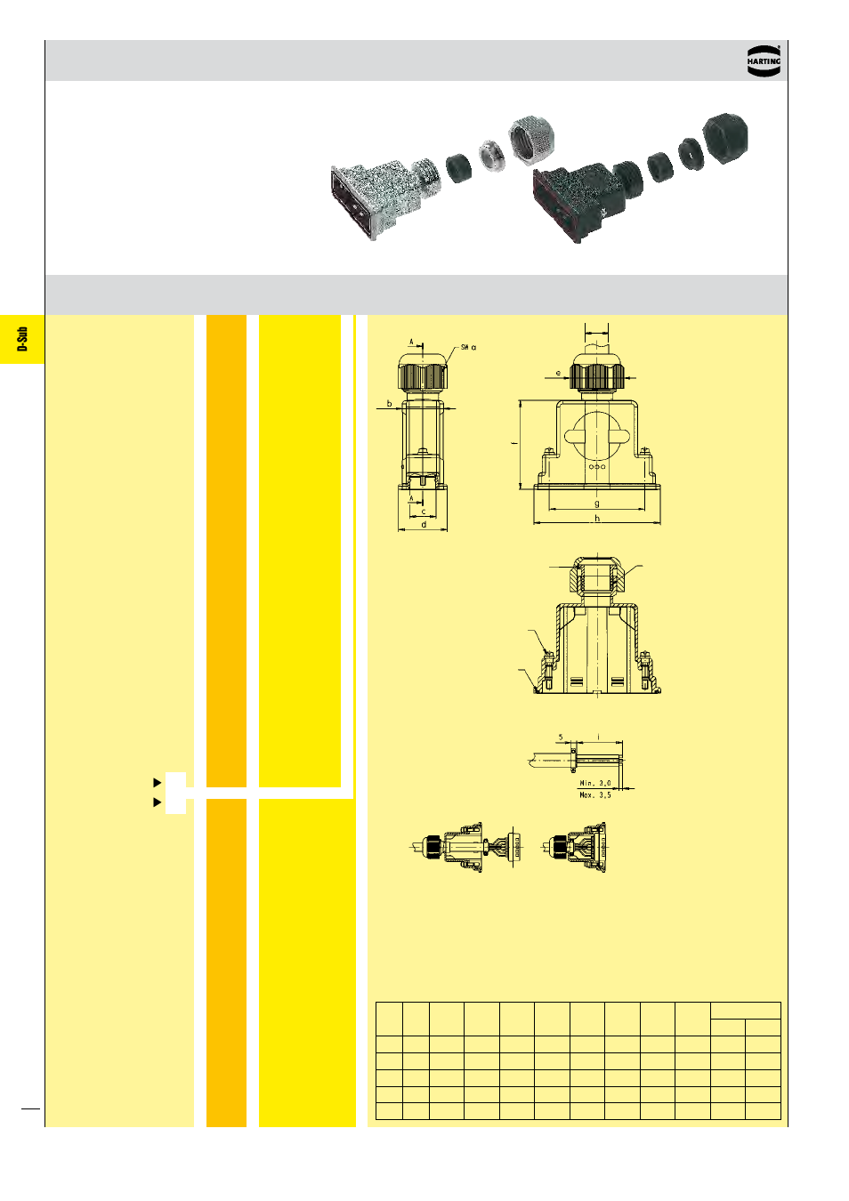 D-sub, Ip 67 plastic hoods ip 67 metallized plastic hoods | Northern Connectors Harting D-sub Connectors, Housings & Accessories User Manual | Page 147 / 203