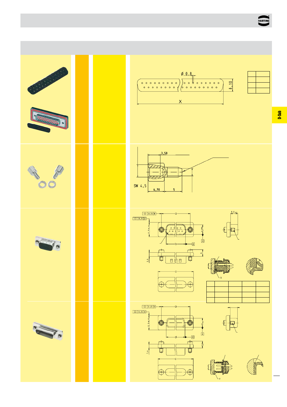 D-sub, Accessories for ip 67 connectors | Northern Connectors Harting D-sub Connectors, Housings & Accessories User Manual | Page 148 / 203