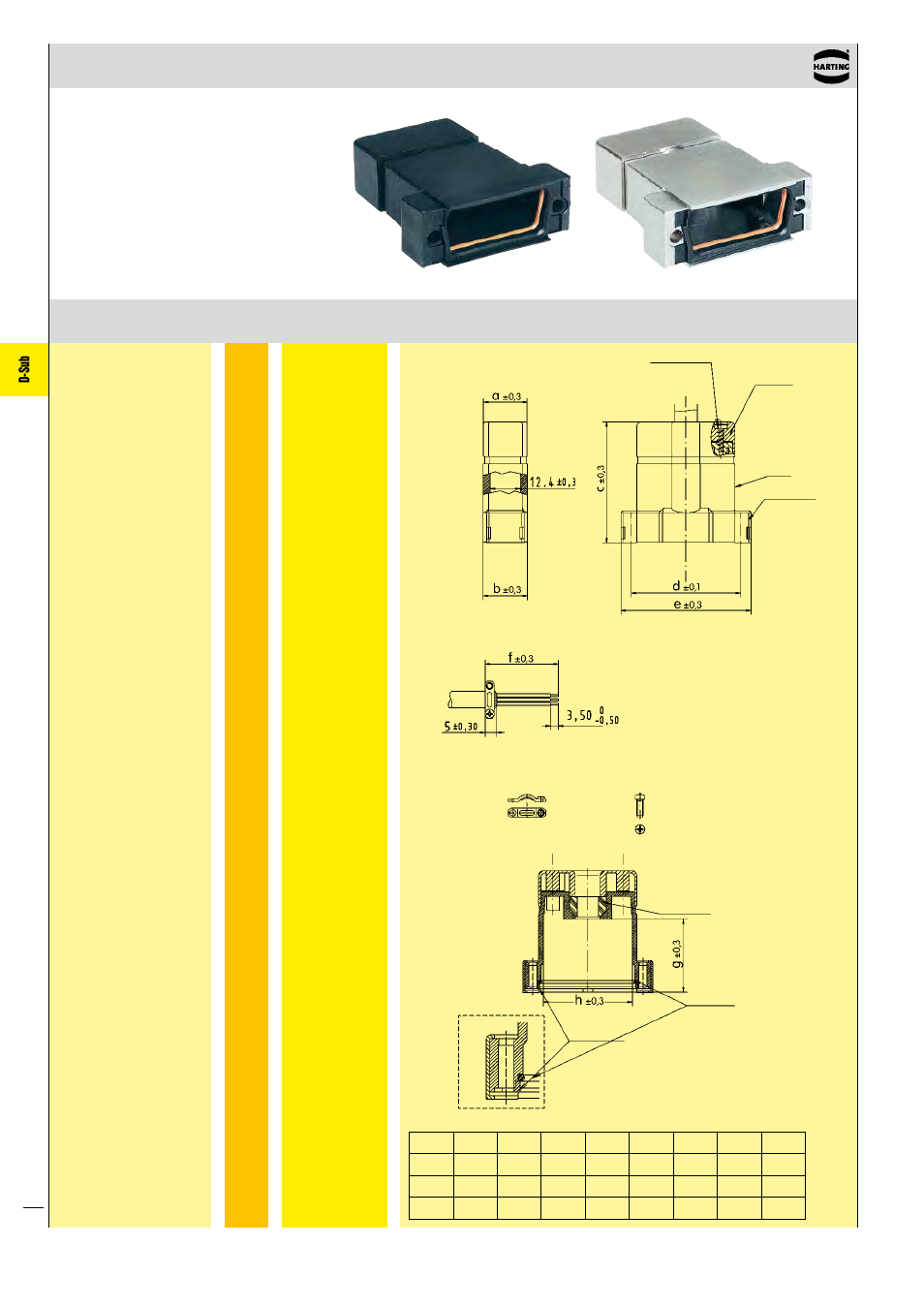 D-sub, Ip 67 plastic hoods ip 67 metallized plastic hoods | Northern Connectors Harting D-sub Connectors, Housings & Accessories User Manual | Page 149 / 203
