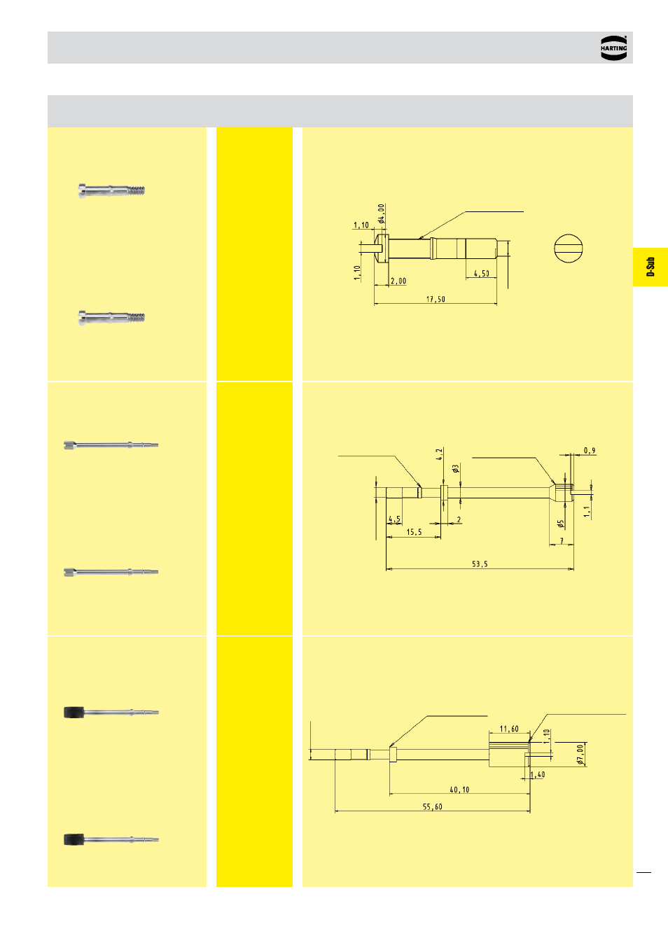 D-sub, Accessories for ip 67 hoods | Northern Connectors Harting D-sub Connectors, Housings & Accessories User Manual | Page 150 / 203