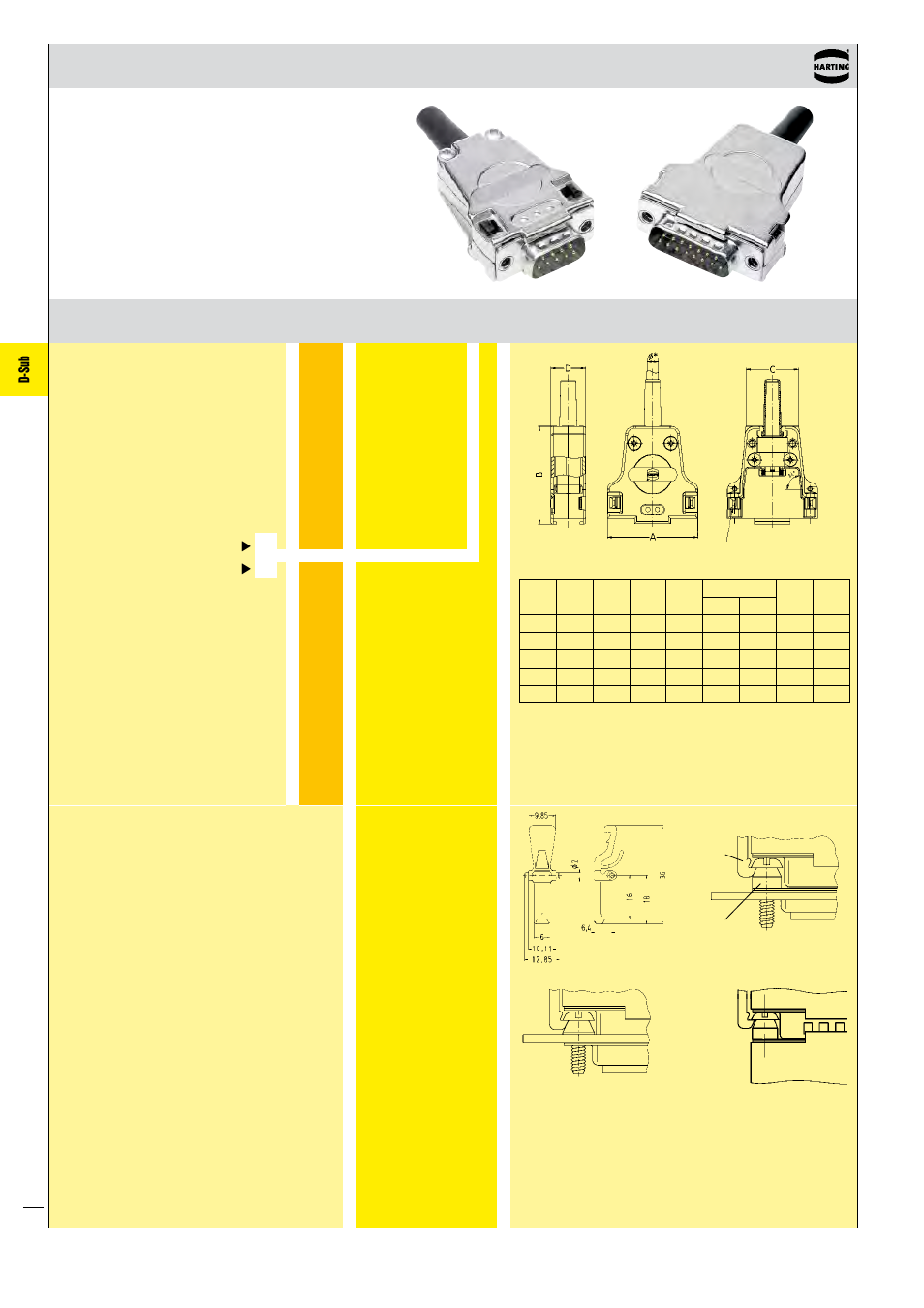D-sub | Northern Connectors Harting D-sub Connectors, Housings & Accessories User Manual | Page 159 / 203