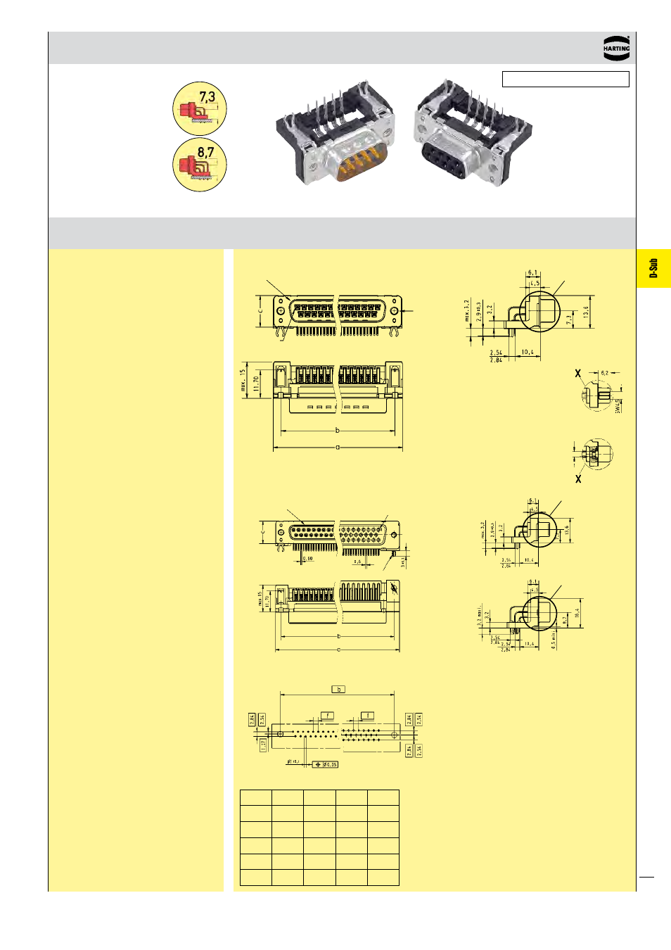 D-sub | Northern Connectors Harting D-sub Connectors, Housings & Accessories User Manual | Page 16 / 203