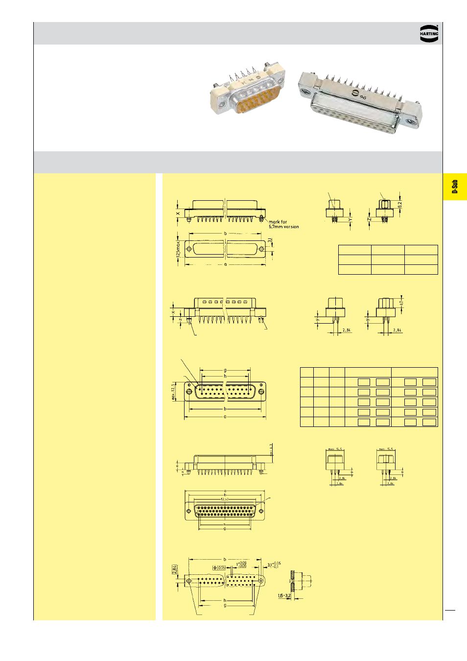 D-sub | Northern Connectors Harting D-sub Connectors, Housings & Accessories User Manual | Page 176 / 203