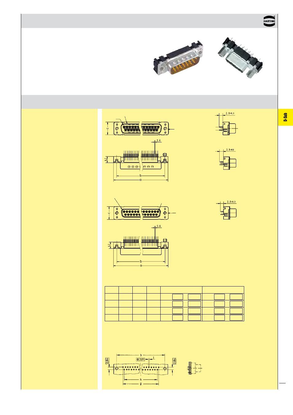 D-sub | Northern Connectors Harting D-sub Connectors, Housings & Accessories User Manual | Page 182 / 203