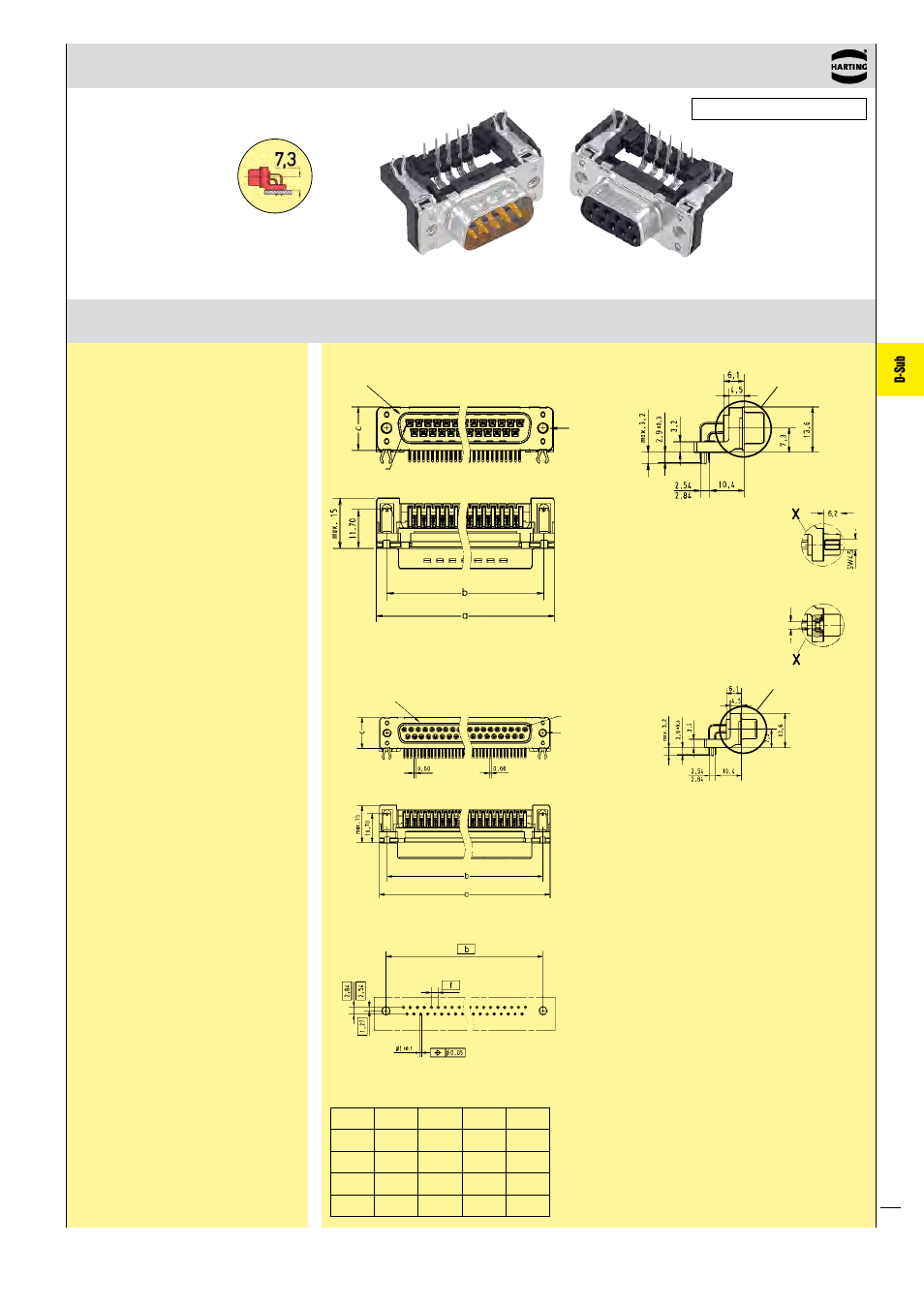 D-sub | Northern Connectors Harting D-sub Connectors, Housings & Accessories User Manual | Page 184 / 203