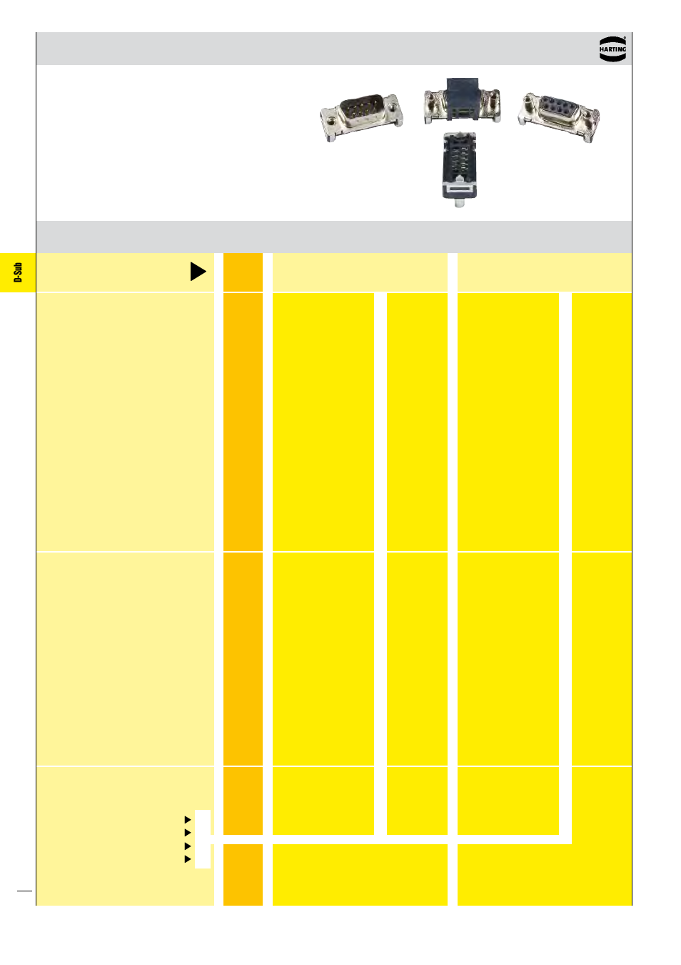 D-sub | Northern Connectors Harting D-sub Connectors, Housings & Accessories User Manual | Page 195 / 203
