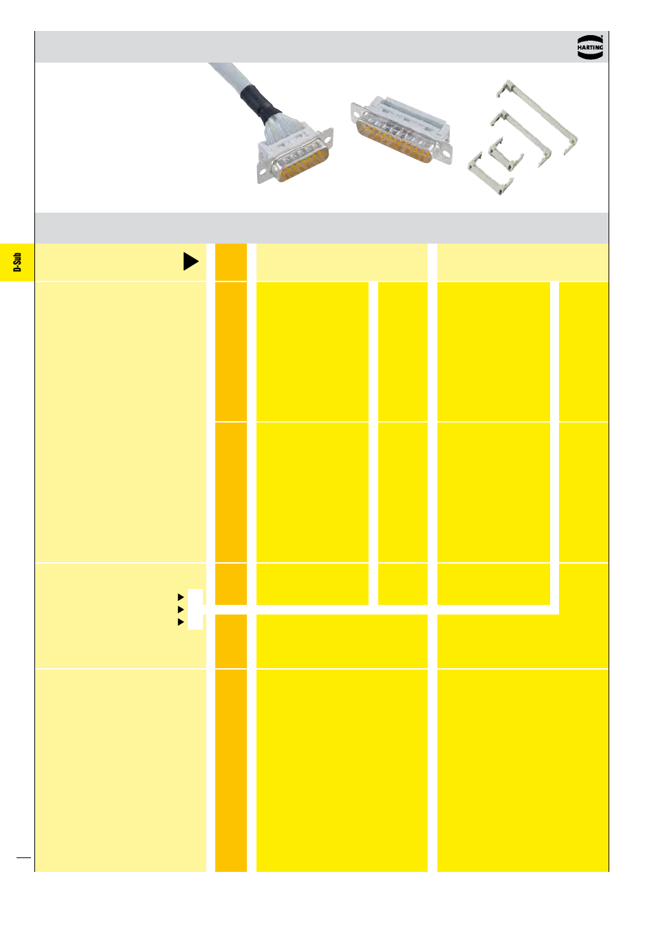 D-sub, Insulation displacement termination | Northern Connectors Harting D-sub Connectors, Housings & Accessories User Manual | Page 33 / 203