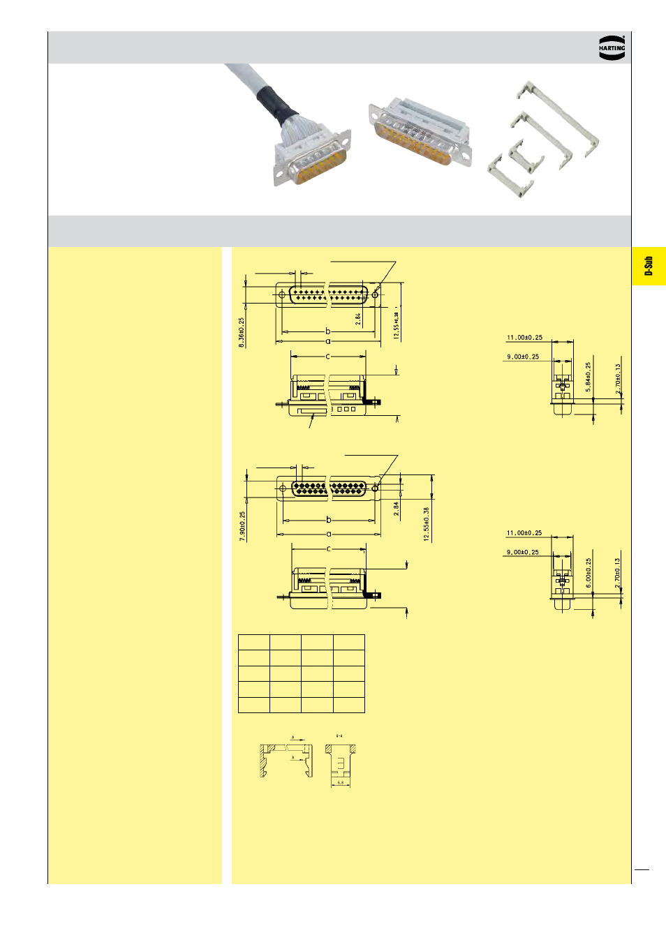 D-sub | Northern Connectors Harting D-sub Connectors, Housings & Accessories User Manual | Page 34 / 203