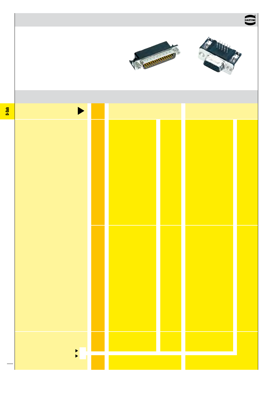 D-sub | Northern Connectors Harting D-sub Connectors, Housings & Accessories User Manual | Page 43 / 203