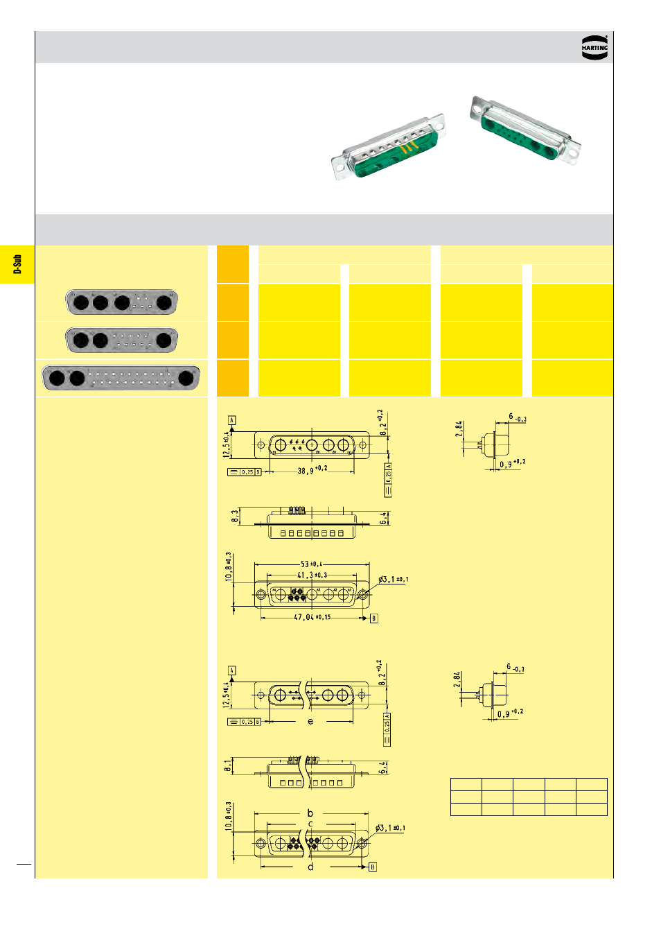 D-sub | Northern Connectors Harting D-sub Connectors, Housings & Accessories User Manual | Page 55 / 203