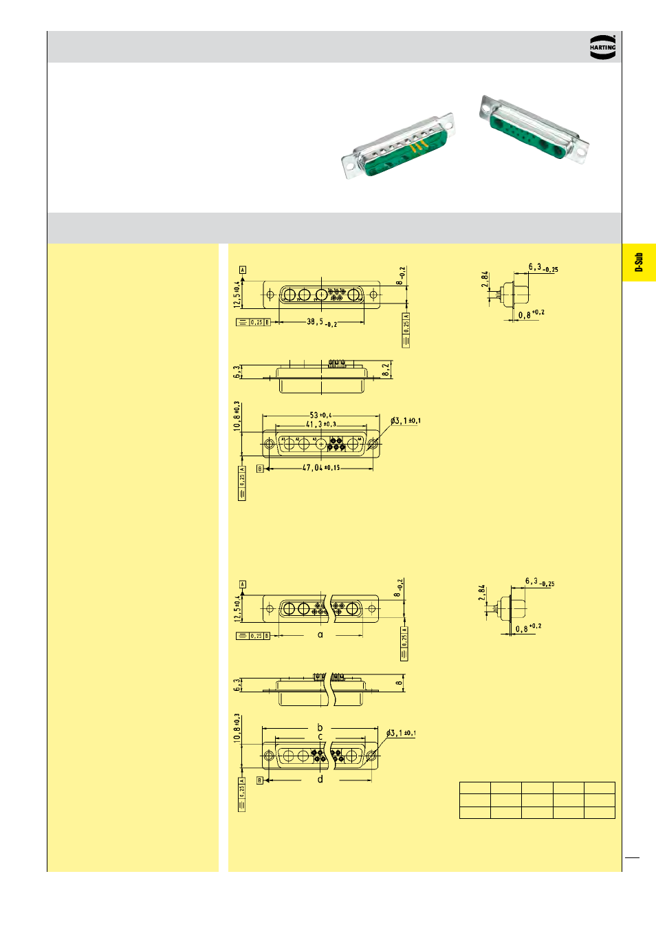 D-sub | Northern Connectors Harting D-sub Connectors, Housings & Accessories User Manual | Page 56 / 203