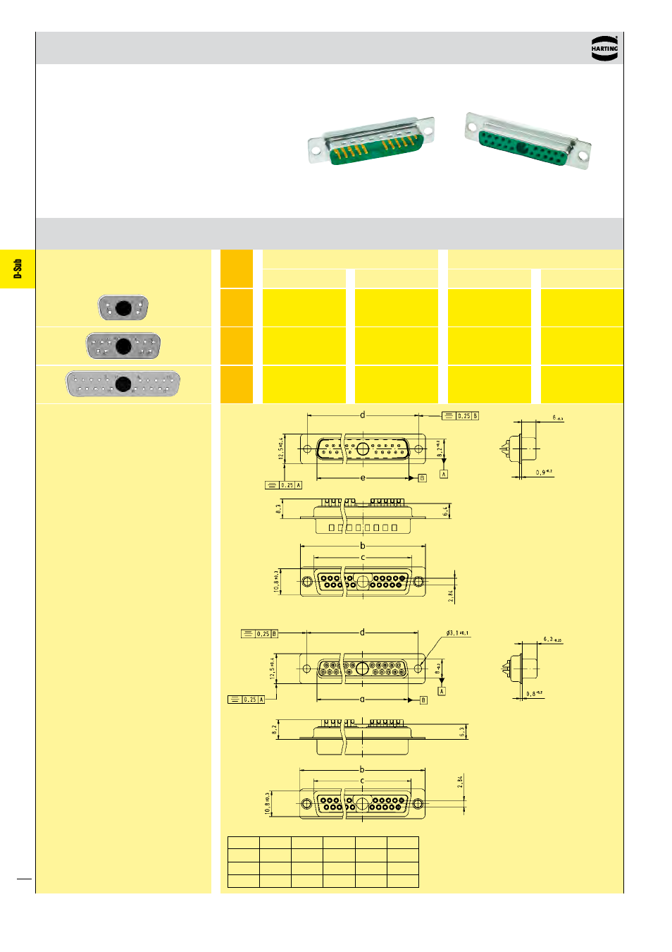 D-sub | Northern Connectors Harting D-sub Connectors, Housings & Accessories User Manual | Page 57 / 203