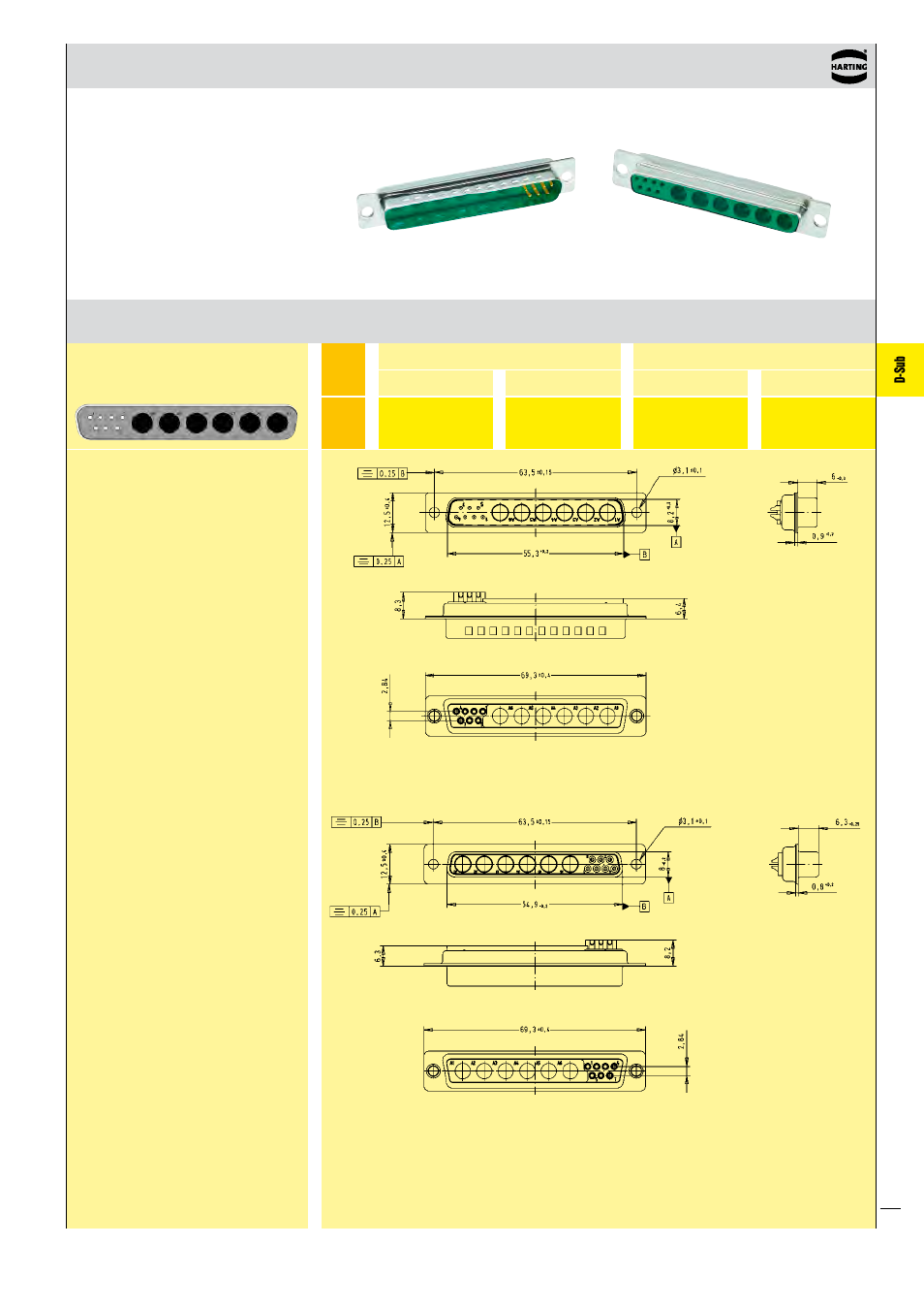 D-sub | Northern Connectors Harting D-sub Connectors, Housings & Accessories User Manual | Page 58 / 203