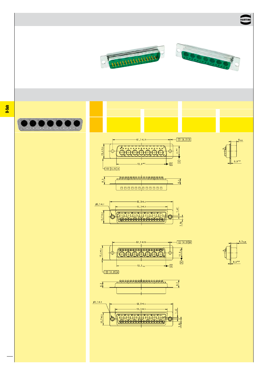 D-sub | Northern Connectors Harting D-sub Connectors, Housings & Accessories User Manual | Page 59 / 203