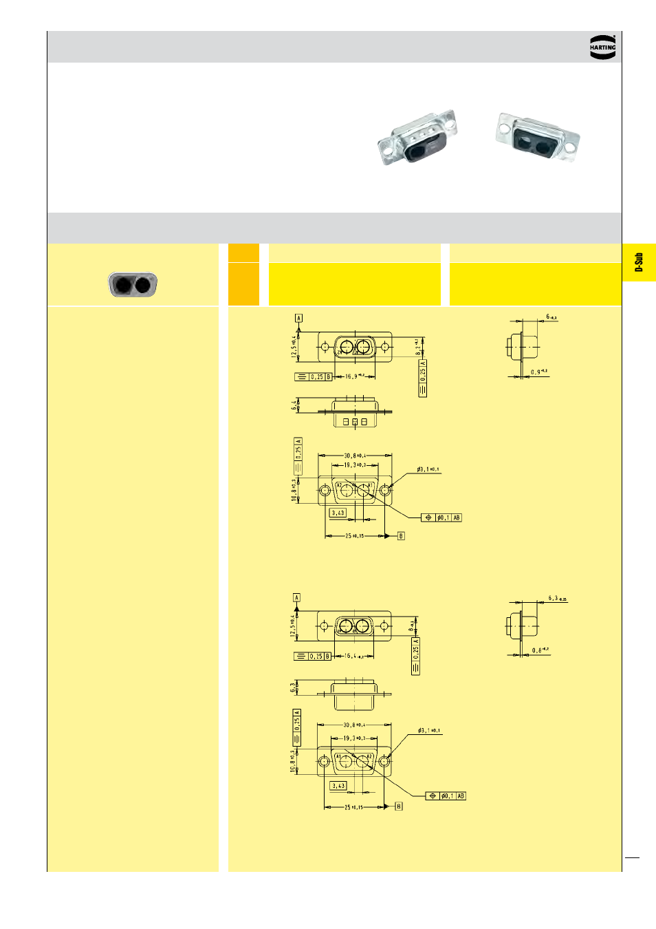 D-sub | Northern Connectors Harting D-sub Connectors, Housings & Accessories User Manual | Page 62 / 203